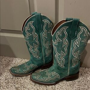 Circle G Teal Western Cowboy Boots